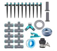 Kit de riego por goteo de boquilla ajustable con sistema QuickConnect para una distribución precisa del agua para promover el crecimiento saludable de las plantas (003)