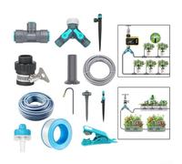 Kit de riego por goteo de boquilla ajustable con sistema QuickConnect para una distribución precisa del agua para promover el crecimiento saludable de las plantas (002)