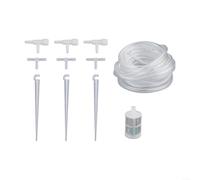 Kit de riego por goteo de manguera de jardín con válvulas reguladoras, lo que permite un flujo de agua controlado para plantas en maceta e invernadero (A)