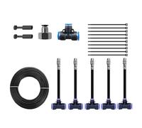 Kit de riego por goteo, de riego por goteo, de riego automático para jardín, ahorro de agua, ajustable, suministro de conexión rápida para camas elevadas, macetas, paisajes de