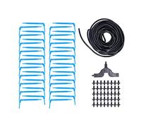 Kit de riego por goteo Juego de mangueras con gotero de riego Accesorio para plántulas de invernadero de jardín de 15 m con 40 goteros para jardinería doméstica y espacios verdes