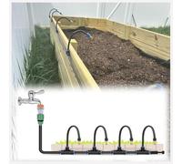 Kit de riego por goteo, sistema de microriego automático para una hidratación eficiente de las plantas con emisores ajustables para jardines