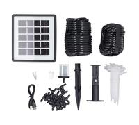 Kit de Riego por Goteo Solar Automático, de Riego con 15 Gotero y Batería Recargable - Programable, IP67 Impermeable, Ideal Jardines y Huertos