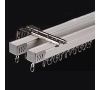 Kit de riel de cortina de aleación de aluminio duradero de 3,5 m para montaje en techo, barra recta para cortinas (color: ancho b 2, tamaño: 3 x 120 cm)