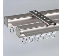 Kit de riel de cortina de aluminio resistente para techo o pared, 2 x 90 cm/180 cm, sistema de riel de cortina duradero para decoración del hogar