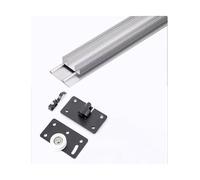 Kit de riel de doble riel para puerta corredera con sistema de polea para puertas lisas de armario y gabinete, perfecto para ahorrar espacio en la organización del hogar, color plateado, 300 cm