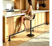 Kit De Riel De Pie para Barra De con soportes, No requiere soldadura Barandilla de apoyo para los pies, Soporte De Pies De Barras para Restaurante, Cocina Y Cafetería(Black,300cm/9.8ft)