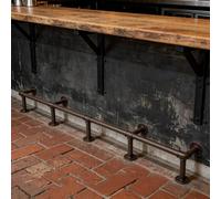 Kit De Riel De Pie para Barra De, Reposapiés De Barra Resistente, Barandilla de apoyo para los pies Para mesas altas de bar(Brown,400cm/13.1ft)