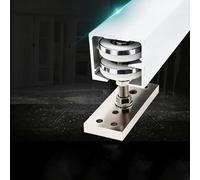 Kit de riel de rodillo de gabinete para 2, 3, 4, 6, 8 paneles de puerta plegable, accesorios de riel de puerta plegable de carga superior para oficinas/estudios/balcón, riel de aluminio, rodillos
