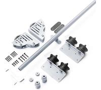 Kit de riel deslizante plateado para colgar escaleras, de 100 cm a 732 cm, para biblioteca/ático/hogar/interior/librería (no incluye escalera).(Non-telescopic,366cm Kit de pista)