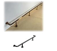 Kit de riel for pies debajo del mostrador comercial, for barra tubo 5 con accesorios instalación, reposapiés for piso y(L - 360cm/11.8ft)