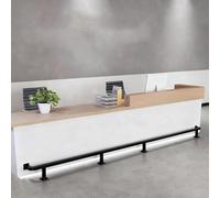 Kit de riel for pies negro, soportes for reposapiés, fácil instalación for bares comerciales y pubs domésticos, mesa comedor con isla cocina(L - 420cm/13.8ft)