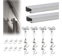 Kit de riel para colgar cuadros con suspensión ajustable para salas de exposiciones, museos, oficinas, estudios y hogares