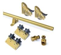 Kit de riel para escalera corrediza de 3.3 a 24 pies, kit de herrajes para puerta de granero, accesorio de rodillo para riel de armario, juego completo de riel para escalera rodante para ofi