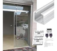 Kit de riel para puerta corredera con rodillos para un funcionamiento suave y silencioso, juego de rieles de aluminio para instalación de armarios de baño y armarios