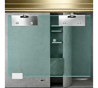 Kit de riel para puerta corredera de vidrio, accesorios de derivación de montaje en pared para puertas de armario, juego de polea de rodillo de puerta de bolsillo