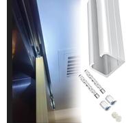 Kit de riel para puerta corredera, herrajes para puerta de armario plegable con rodillos y cierre suave para un funcionamiento suave, montaje en pared o en la pared