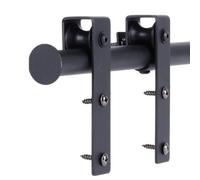 Kit de riel para puerta corredera, mini carril, puerta corredera para armarios, sistema de riel para puerta colgante para muebles de TV, armario de almacenamiento (puerta simple, 90 cm, 3FT)