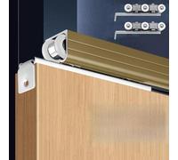 Kit de Riel para Puerta Corrediza de Techo, Juego de Rodillos para Riel Corredizo de Puerta Corrediza, Herrajes de Riel Simple para Puerta de Granero de Casa, para Gabinete/Armario/Champne/2.9M(9.5Ft)