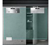 Kit de riel para puerta corrediza de vidrio, accesorios de derivación de montaje en pared para puertas de armario, juego de polea de rodillo de puerta de bolsillo