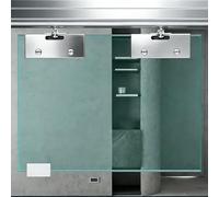 Kit de riel para puerta corrediza de vidrio, accesorios de derivación de montaje en pared para puertas de armario, juego de polea de rodillo de puerta de bolsillo