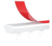Kit de rieles autoadhesivos, sin taladrar, riel ajustable de 8.2 pies para dormitorio, oficina, sala de estar, se adapta a superficies de 70 cm a 600 cm, fácil de instalar, diseño