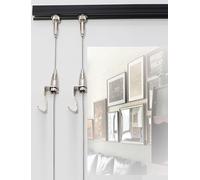 Kit de rieles de Pared Resistentes para Colgar Cuadros en el Techo con Ganchos, Ideal para galerías, Marcos de Fotos, pósteres y exhibiciones de Obras de Arte. Incluye 1 riel de 39 Pulgadas,