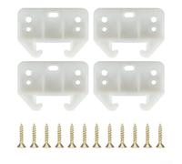 Kit de rieles de plástico resistente con 4 soportes y tornillos para un movimiento fiable del cajón y optimización del almacenamiento en el hogar