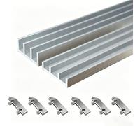Kit de rieles for puertas corredizas de 3 paneles de alta resistencia, aleación de aluminio for puertas de vidrio/madera, vitrinas, armarios y separadores de habitaciones(170cm/66.9in)