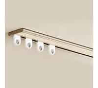 Kit De Rieles Para Cortinas De Techo Pista De Cortina Ultrafino Riel De Cortinas Deslizante Silencioso para Ventanal Facil De Istalar Separador De Ambientes para Baño(Champán,330cm(3 * 110cm))