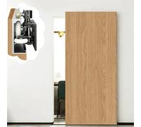 Kit de rieles para puerta corredera de granero para puertas de bolsillo, sistema sin rieles, juego de rodillos interiores de madera de 2 a 13 pies, fácil instalación