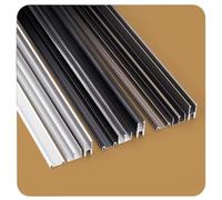 Kit de rieles para Puertas correderas de Armario Negras de Alta Resistencia - Juego de rieles de aleación de Aluminio para Puertas empotradas Que Garantiza un Funcionamiento Suave y Silencio