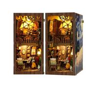 Kit de Rincón de Lectura para Adultos: un Mundo Dentro del Marco, Decoración de Estantería de Madera con Luces LED, Manualidades.