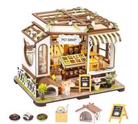 Kit de rincón de libro de bricolaje, diorama de sujetalibros con LED, rompecabezas de madera 3D, kits de casa en miniatura, decoración de inserción de estantería, rincón de libros, manualidades