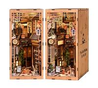 Kit De Rincón De Libro De Callejón Japonés Esperando Al Gato, Inserto De Estante En Miniatura De Madera Artesanal y Sujetalibros, Rompecabezas 3D, Regalo De Cumpleaños Color5
