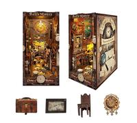 Kit de rincón de libros, agencia de detectives, casa de muñecas, rincón de libros, decoración de casa en miniatura con luz LED, manualidades para adultos y adolescentes para construir creatividad,