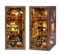 Kit de rincón de Libros: casa de muñecas en Miniatura, Kit de rincón de Libros, Rompecabezas de Madera 3D, decoración de Modelo, construcción de casa de muñecas mágicas, Kit de Regalo para