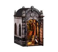 Kit De Rincón De Libros De Madera para Bricolaje, Casa En Miniatura, 130 Uds., Modelo De Construcción 3D, Sujetalibros, Manualidad para Regalo De Fácil Montaje Color1