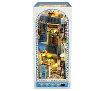 Kit de rincón de Libros en Miniatura, rincón de Libros Sea Breeze - Kit en Miniatura de de para casa de muñecas Sea Breeze,Sujetalibros ensamblados creativos, artesanías únicas para Esta