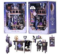 Kit de rincón de libros para adultos, kit de rincón de libro 3D, kit de casa en miniatura hecho a mano para adultos con luces LED, regalo único para cumpleaños, Navidad, día de San Valentín - SP01