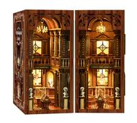 Kit De Rincón De Libros para Bricolaje Sanctum of Wisdom' Rompecabezas De Modelo De Biblioteca De Madera 3D Sujetalibros De Casa En Miniatura Regalo Creativo para Adultos Sanctum of Wisdom