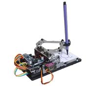 Kit de robot de dibujo, robot de escritura de plotter de bolígrafo, compañero de programación de código abierto para actividades creativas de pintura, fuente de alimentación tipo C, montado por los