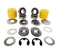 Kit de rodamientos de rueda delantera para piezas de cortacésped adecuado para Craftsman M123811 AM127304 AM118315 M143338 9040H Incluye rodamientos clips juntas para mantenimiento