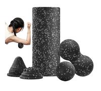 Kit de rodillo de espuma | Kit de espuma de rodillo de gimnasio de alta densidad, masajeador muscular, equipo de entrenamiento portátil para hombres y mujeres, atletas, hogar, yoga, pilates, fitness