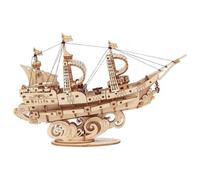 Kit de rompecabezas de madera 3D clásico coleccionable de Robotime cortado con l