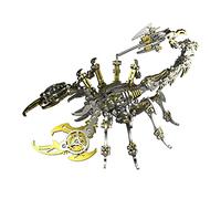 Kit de rompecabezas de metal 3D Scorpion King, kit de modelo de insectos SteamPunk, ideal para adolescentes y adultos (200 unidades + dorado)