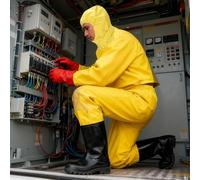 Kit De Ropa Aislante para Salas Distribución Energía, Traje Ligero Protección Eléctrica para Laboratorios Y Transformadores, Trabajo con Aislamiento Eléctrico(35000v,Yellow US 9)