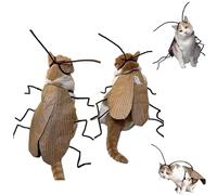 Kit de ropa de cabina para gatos, divertido disfraz de gato con alas de cucaracha y antena, juego de manualidades para Halloween, cosplay de mascotas, y accesorios de fotos (2 unidades)