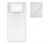 Kit de ropa de cama desechable para cama, 5 sábanas ajustable de 130 x 230 cm y 5 fundas de almohada de 43 x 100 cm, uso único (5)