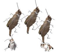 Kit de ropa de cucaracha para gato, divertido juego de capa para mascotas, divertido disfraz de gato con alas de cucaracha y antena para los amantes de las mascotas (3)
